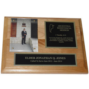 Alder Missionary Plaque - Gold Trim