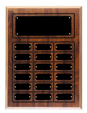 Cherry Finish 18 Plate Perpetual Plaque