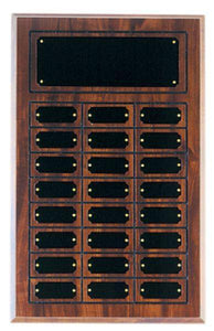 Cherry Finish 24 Plate Perpetual Plaque