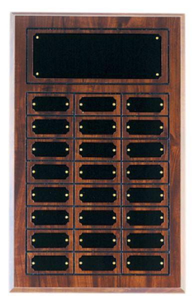Cherry Finish 24 Plate Perpetual Plaque