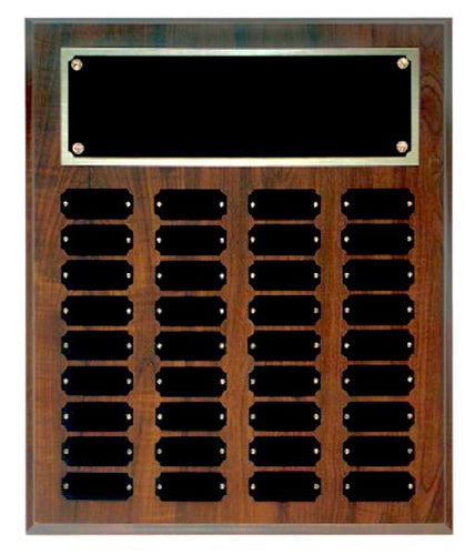 Cherry Finish 36 Plate Perpetual Plaque