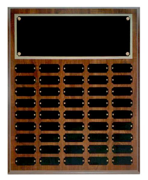 Cherry Finish 45 Plate Perpetual Plaque