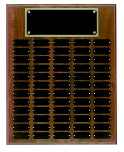 Cherry Finish 60 Plate Perpetual Plaque