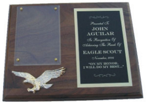 Eagle Scout Plaque - Solid Walnut