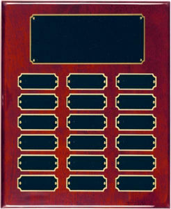 Rosewood Piano Finish 18 Plate Perpetual Plaque