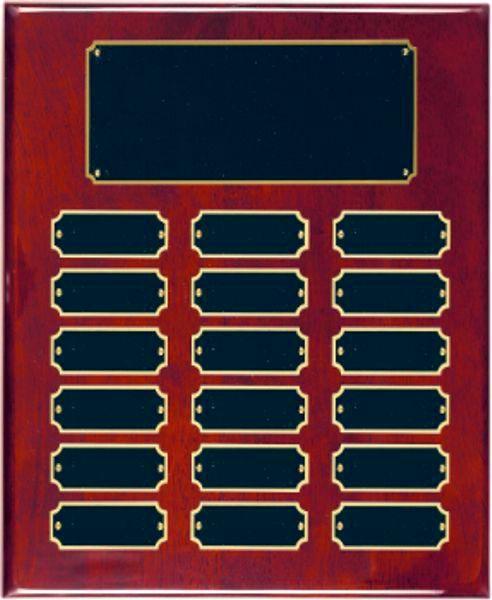 Rosewood Piano Finish 18 Plate Perpetual Plaque