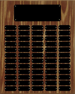Walnut Finish 60 Plate Perpetual Plaque