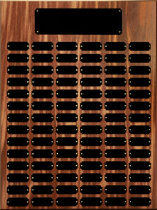 Walnut Finish 84 Plate Perpetual Plaque