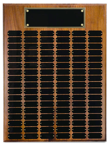 Walnut Finish 102 Plate Perpetual Plaque