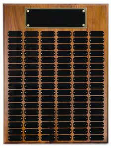 Walnut Finish 102 Plate Perpetual Plaque