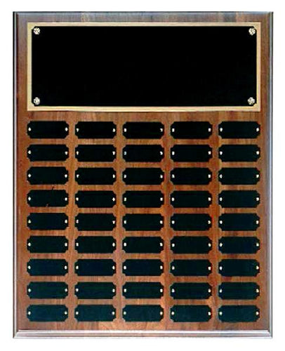 Step Edge Genuine Walnut 45 Plate Perpetual Plaque