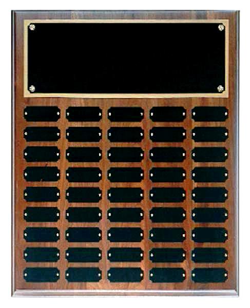 Step Edge Genuine Walnut 45 Plate Perpetual Plaque